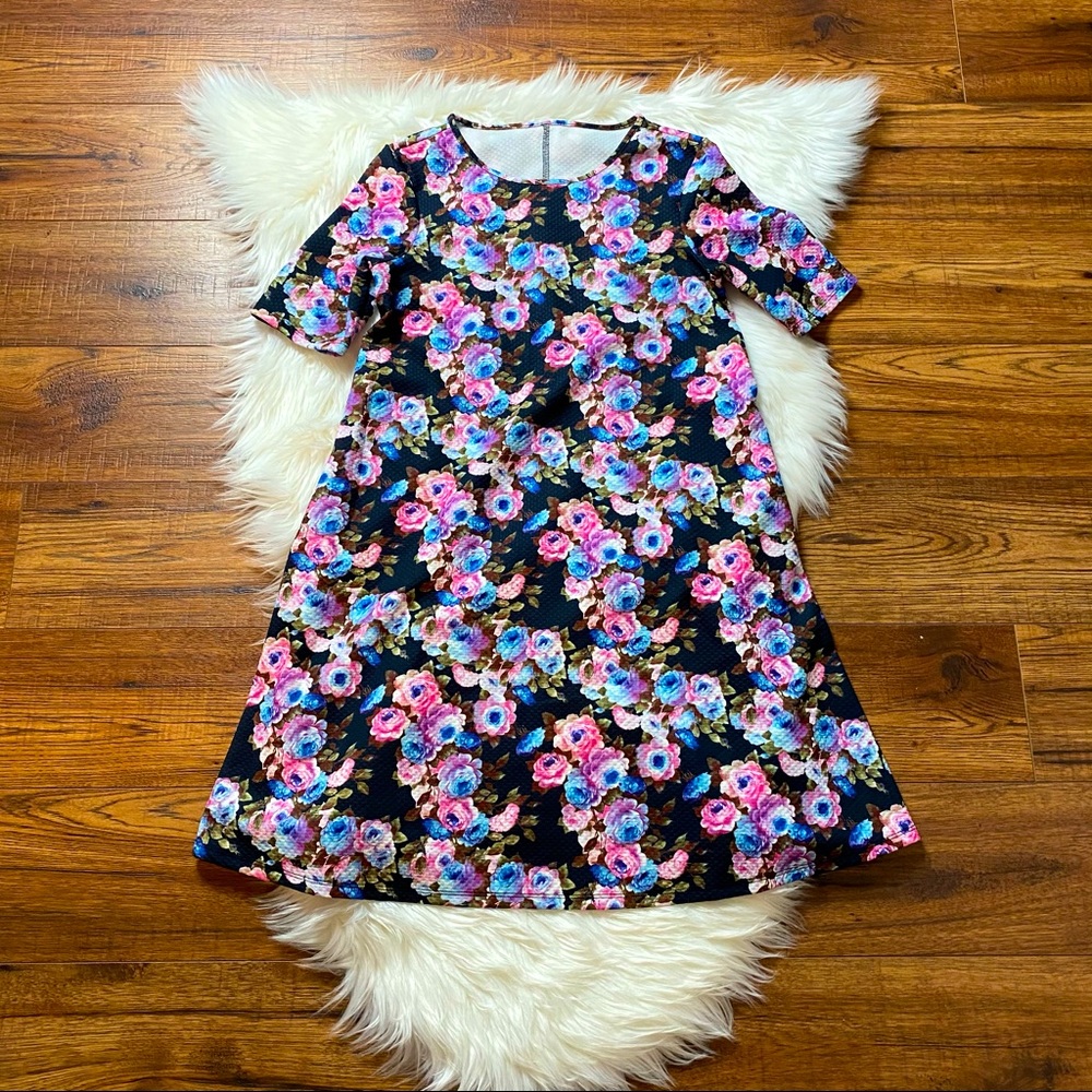 ASOS Design Black Fit & Flare Floral Print Dress Size 2 NWOT